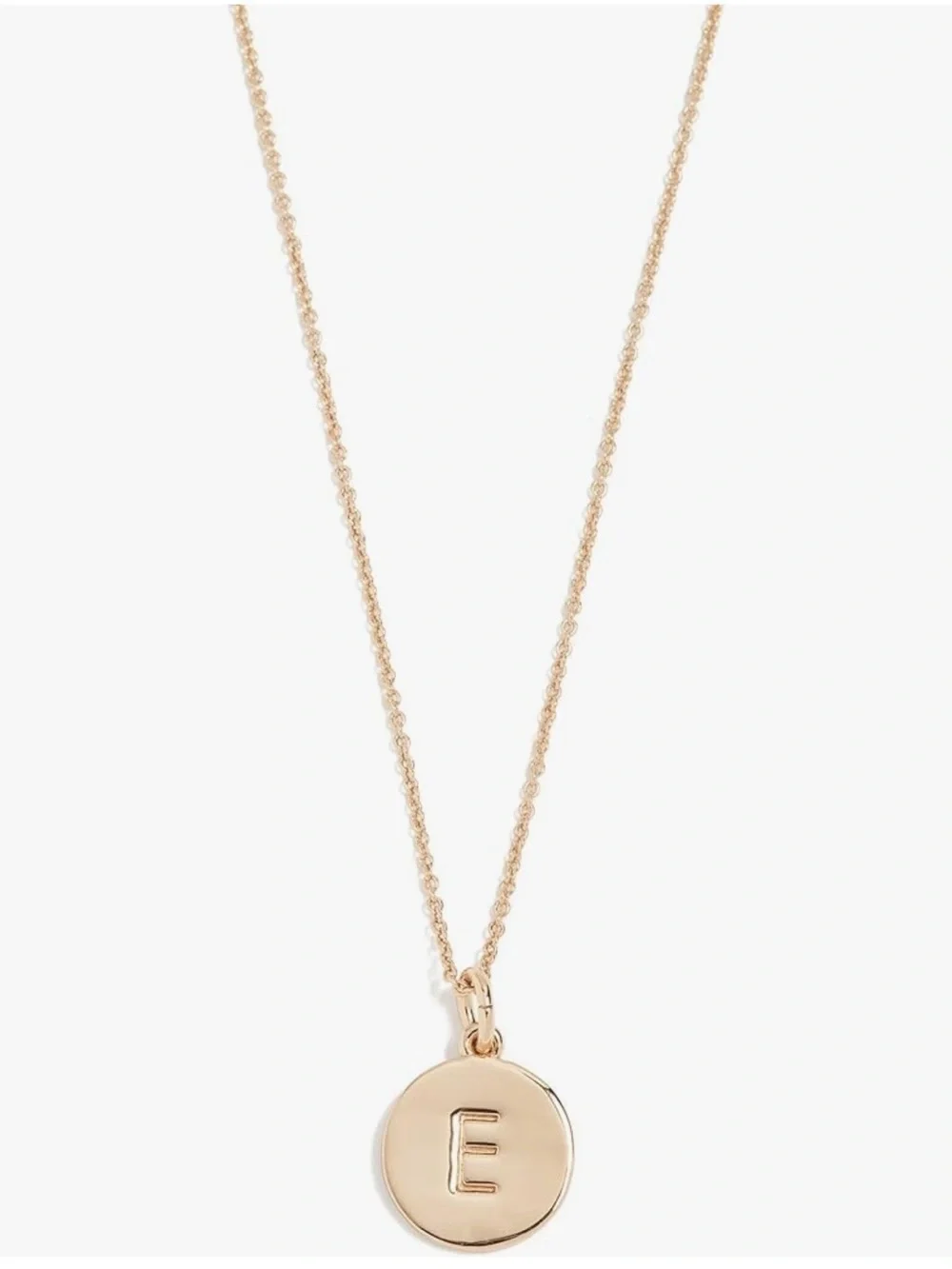 Kate Spade New York Initial Pendant Necklace E Gold